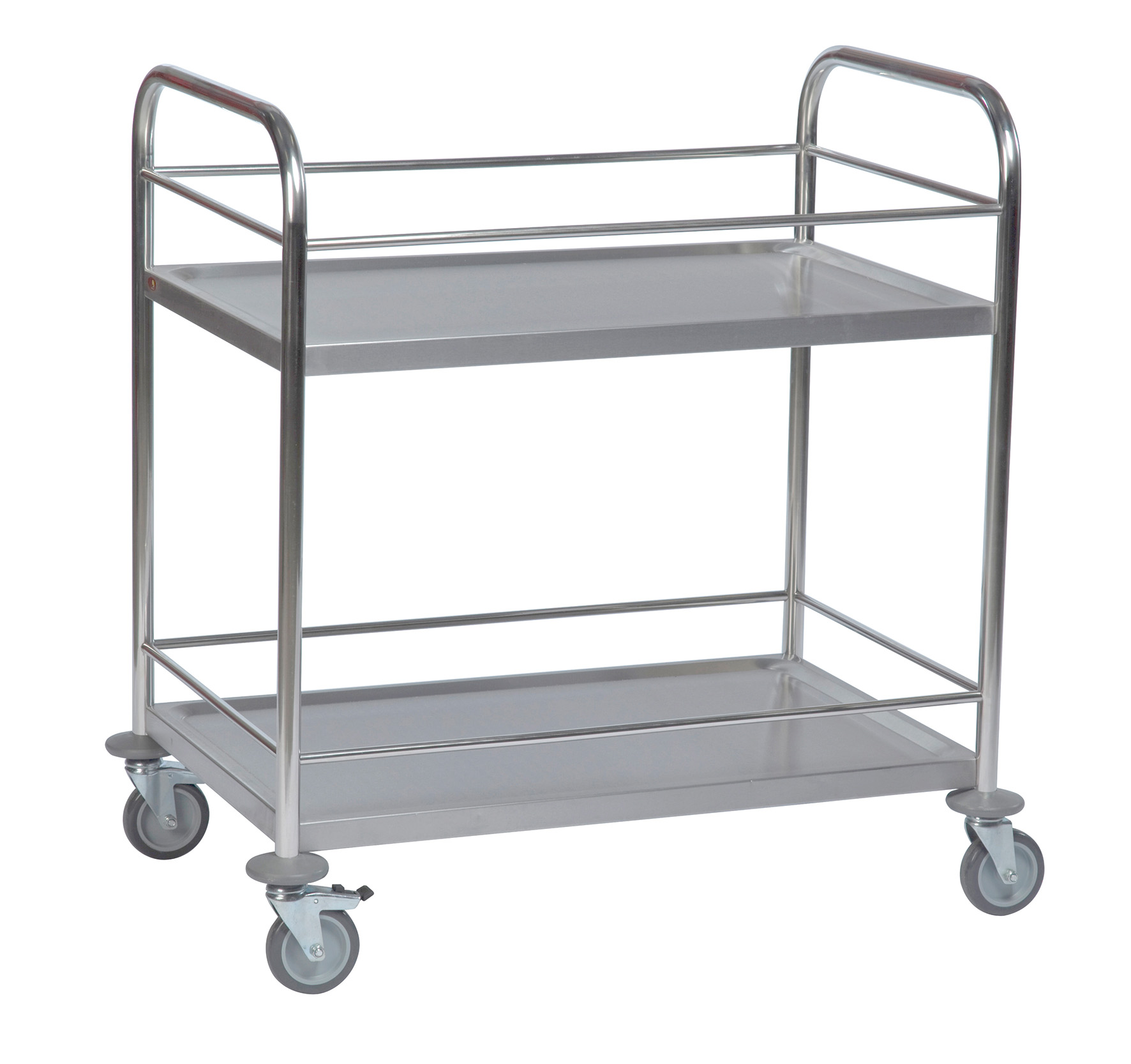 Chariot de table avec garde-corps tout autour